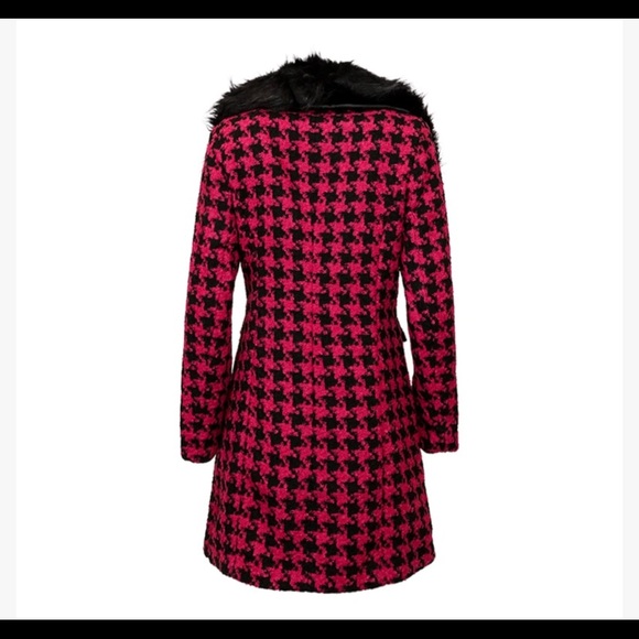 Jessica Simpson Women's Houndstooth Peacoat - Picture 2 of 4
